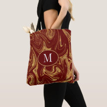 Monogram Canvas tas Goud Glitter Maroon Achtergron