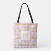 Monogram Cats Library Book Tote Bag Girly Pink (Achterkant)