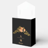 Monogram Celestial Midnight Black Stars Bruiloft Bedankdoosjes (Geopend)