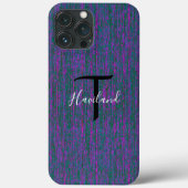 Monogram Cell Phone Case HAMbyWG - Blauwgroen (Achterkant)