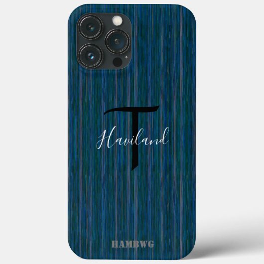 Monogram Cell Phone Case HAMbyWG - Blauwgroen (Achterkant)