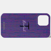Monogram Cell Phone Case HAMbyWG - Paars (Achterkant (horizontaal))