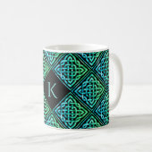 Monogram Celtic Knot - Blue Green Mug (Devant droit)