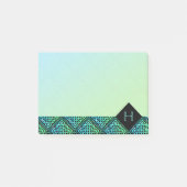 Monogram Celtic Knot Diamond Blue Post-it Post-it® Notes (Voorkant)