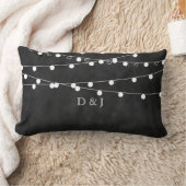 Monogram Chalkboard airy Lights & Hearts Pillow Kussen (Deken)