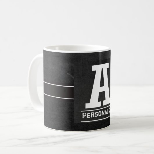 Monogram Chalkboard | Alle letters A-Z Koffiemok (Voorkant links)