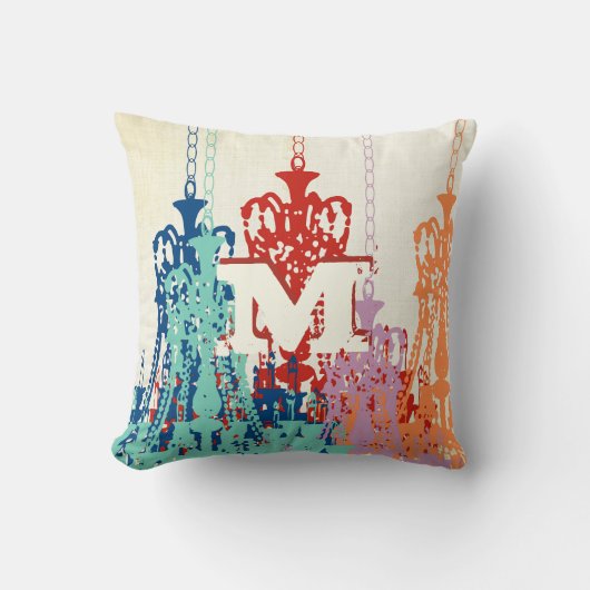 Monogram Chandelier Designer Pillow Kussen (Voorkant)