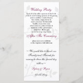 MONOGRAM charmeurs d'oiseaux Programme de mariage (Dos)