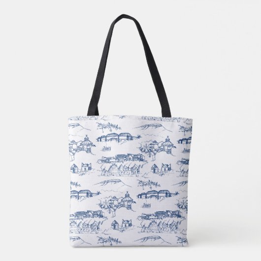 Monogram Chattanooga Toile Blue Draagtas (Achterkant)