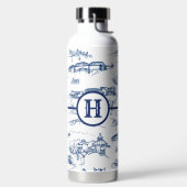 Monogram Chattanooga Toile Blue Water Flacon Waterfles (Links)