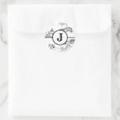 Monogram Chattanooga Toile Classic Round Sticker (Tas)