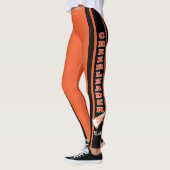 Monogram Cheerleader Sinaasappel Leggings (Links)