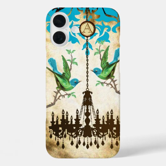 Monogram Cherry Blossom Bird Chandelier iPhone Case-Mate iPhone Case (Achterkant)
