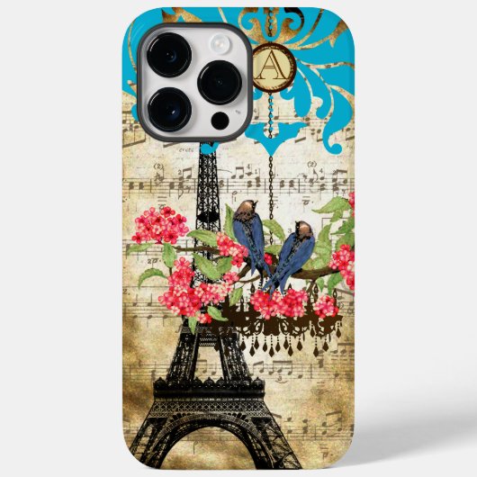 Monogram Cherry Blossom Bird Chandelier iPhone Case-Mate iPhone Case (Achterkant)