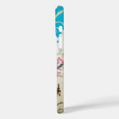 Monogram Cherry Blossom Bird Effiel Tower Paris Case-Mate iPhone Case (Achterkant / Links)