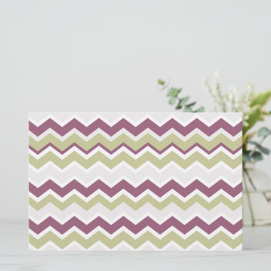 monogram Chevron Brick Briefpapier (Staand voorkant)