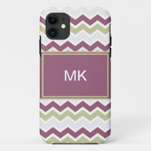 monogram Chevron Brick iPhone 11 Hoesje