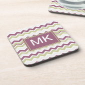 monogram Chevron Brick Drankjes Onderzetter (Linkerzijde)