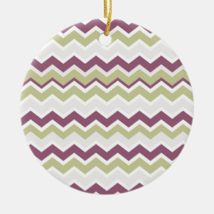 monogram Chevron Brick Keramisch Ornament