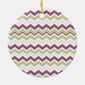 monogram Chevron Brick Keramisch Ornament (Achterkant)