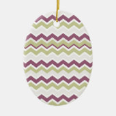 monogram Chevron Brick Keramisch Ornament (Voorkant)
