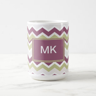 monogram Chevron Brick Koffiemok