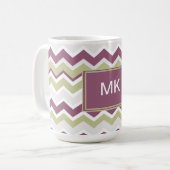 monogram Chevron Brick Koffiemok (Voorkant links)