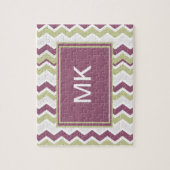 monogram Chevron Brick Legpuzzel (Verticaal)