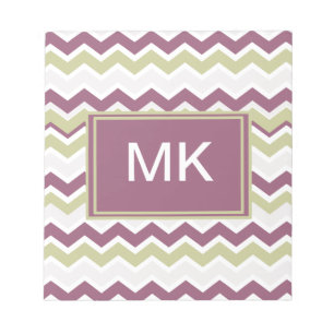 monogram Chevron Brick Notitieblok