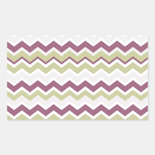 monogram Chevron Brick Rechthoekige Sticker (Voorkant)