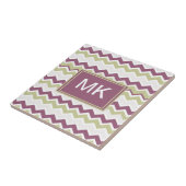monogram Chevron Brick Tegeltje (Zijkant)