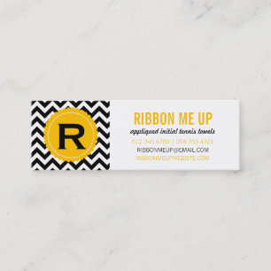 Monogram Chevron Pattern Visitekaartjes