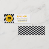 Monogram Chevron Pattern Visitekaartjes (Voorkant / Achterkant)