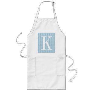 Monogram chevron zigzag lang apron voor mannen en  schort