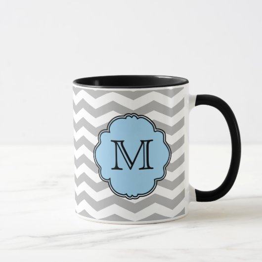 Monogram Chevron Zigzag Mok (Rechts)