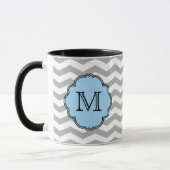 Monogram Chevron Zigzag Mok (Links)