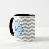 Monogram Chevron Zigzag Mok (Voorkant links)