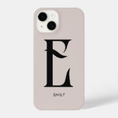 Monogram  Chic Beige iPhone Hoesje (Achterkant)