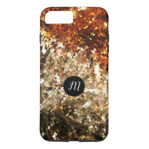 Monogram chic goud fonkelt glitter iPhone 8 plus / 7 plus hoesje