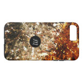 Monogram chic goud fonkelt glitter Case-Mate iPhone case (Achterkant (Horizontaal))