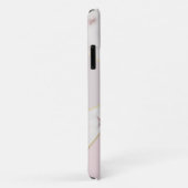 Monogram Chic Marmer Geometrisch Roze Goud Case-Mate iPhone Case (Achterkant/rechts)