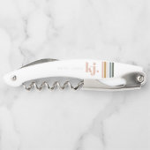 Monogram Chic Retro Stripes Kurkentrekker (Achterkant)