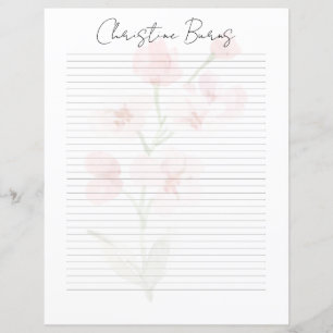 Monogram Chic Script Naam Briefpapier