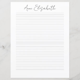 Monogram Chic Script Naam Briefpapier