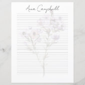 Monogram Chic Script Naam Briefpapier (Voorkant)