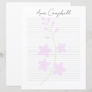 Monogram Chic Script Naam Briefpapier