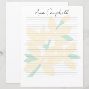 Monogram Chic Script Naam Briefpapier