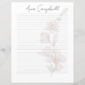 Monogram Chic Script Naam Briefpapier (Voorkant)