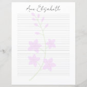Monogram Chic Script Name Stationery Paper (Voorkant)