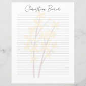 Monogram Chic Script Name Stationery Paper (Voorkant)
